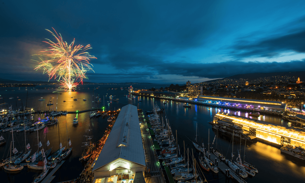 Fireworks over Hobart