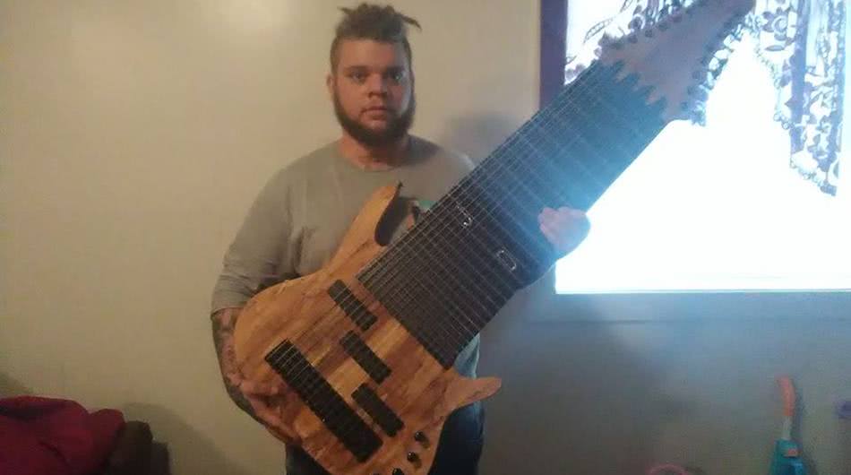 Image of a 17-string guitar posted by YouTube celebrity Jared Dines