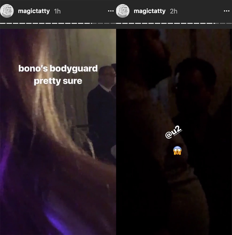 Images from the Instagram story of Instagram user 'magictatty'