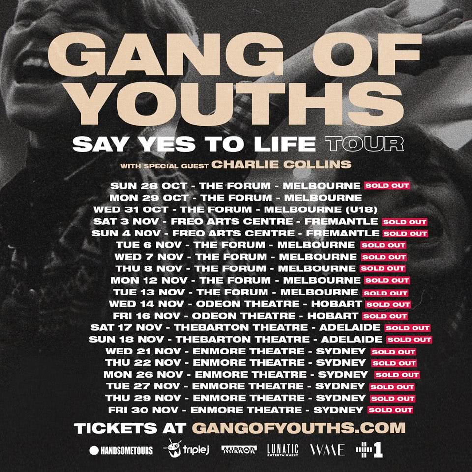 Gang Of Youths Say Yes To Life tour