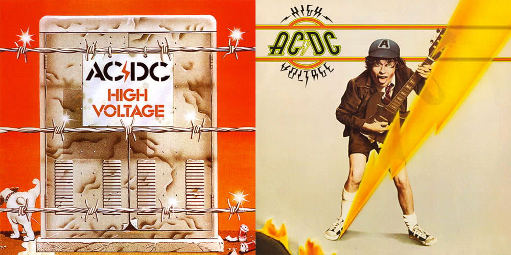 The Australian and international versions of AC/DC’s ‘High Voltage’