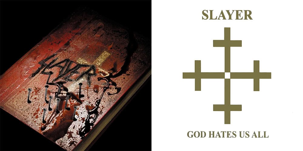 Uncensored and censored versions of Slayer's 'God Hates Us All'