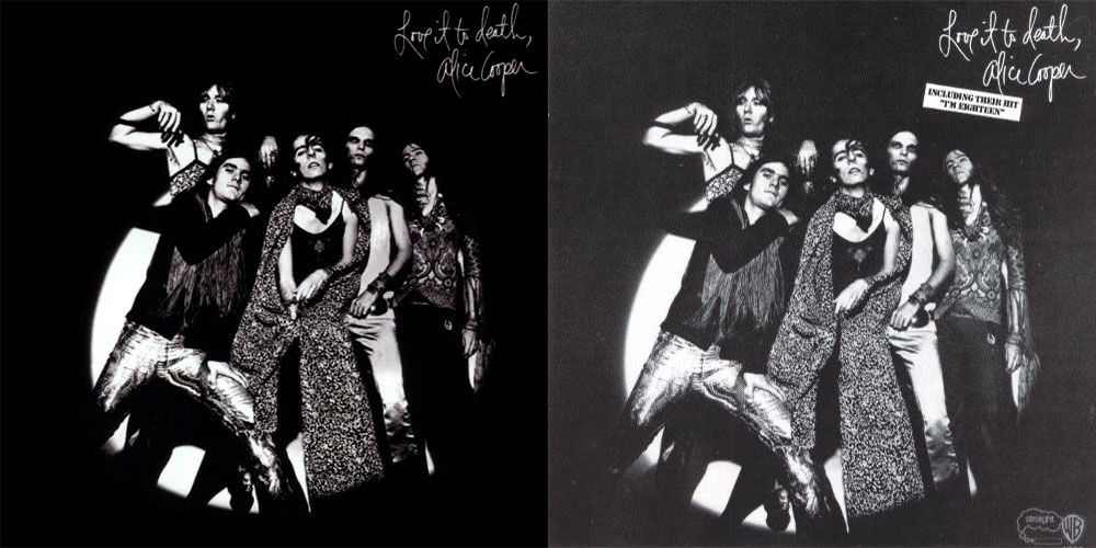 Uncensored and censored versions of Alice Cooper's 'Love It To Death'