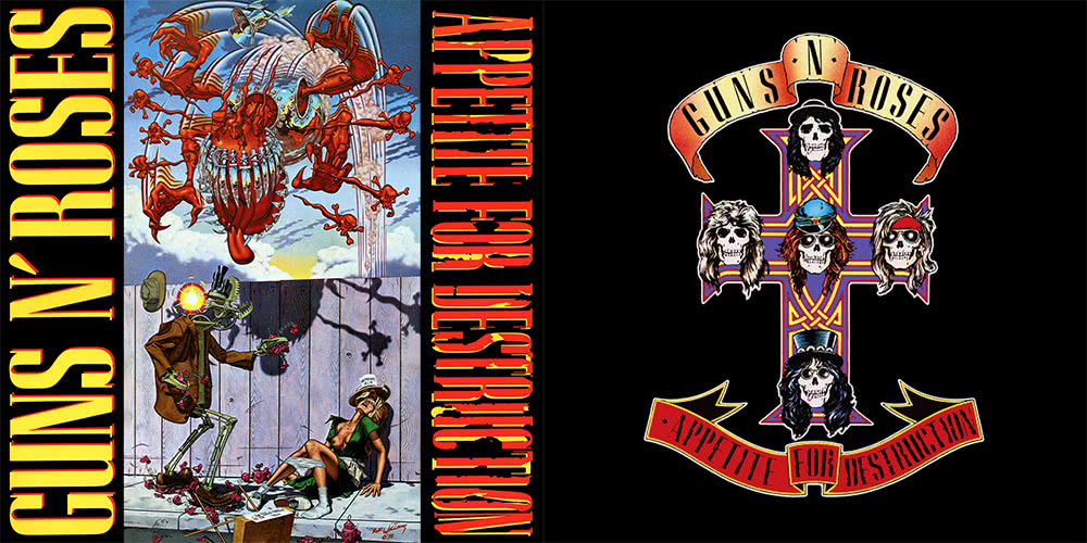 Uncensored and censored versions of Guns N' Roses's 'Appetite For Destruction'