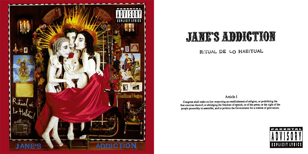 Uncensored and censored versions of Jane's Addiction's 'Ritual de lo Habitual'