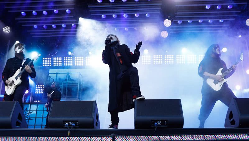 Image of Slipknot performing on 'Jimmy Kimmel Live!'