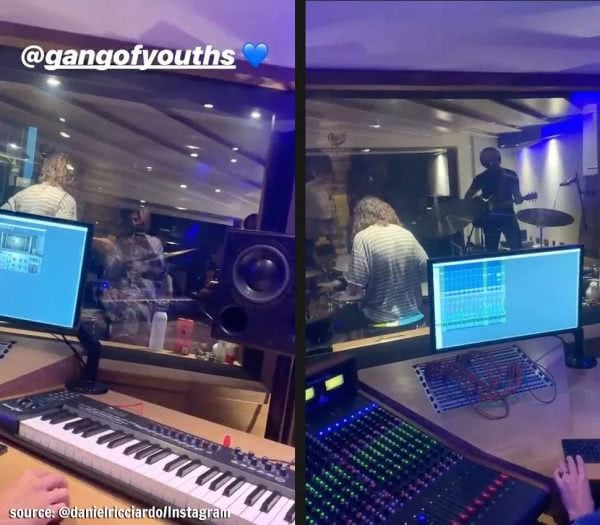 Instagram images of Gang Of Youths in the studio
