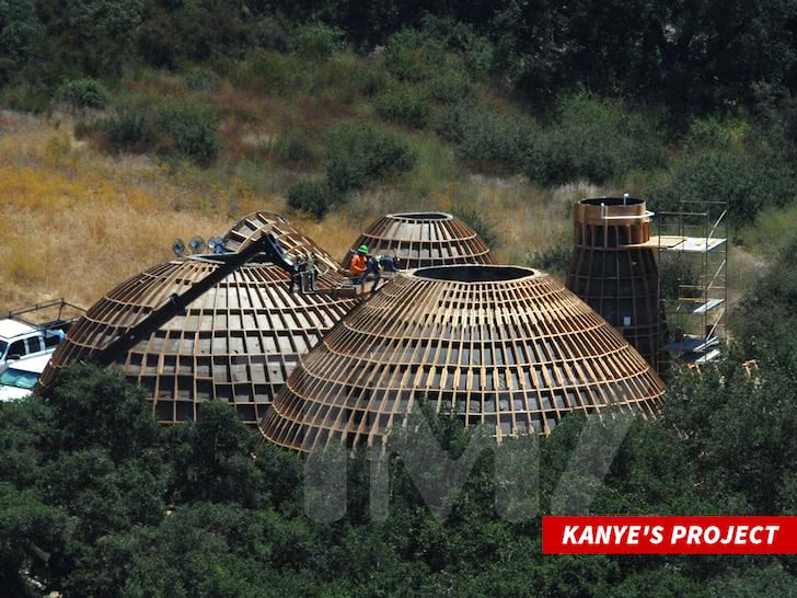 Photo of the domes built by Kanye West