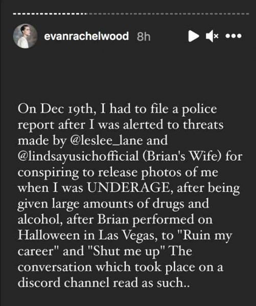 Evan Rachel Wood Instagram story 2